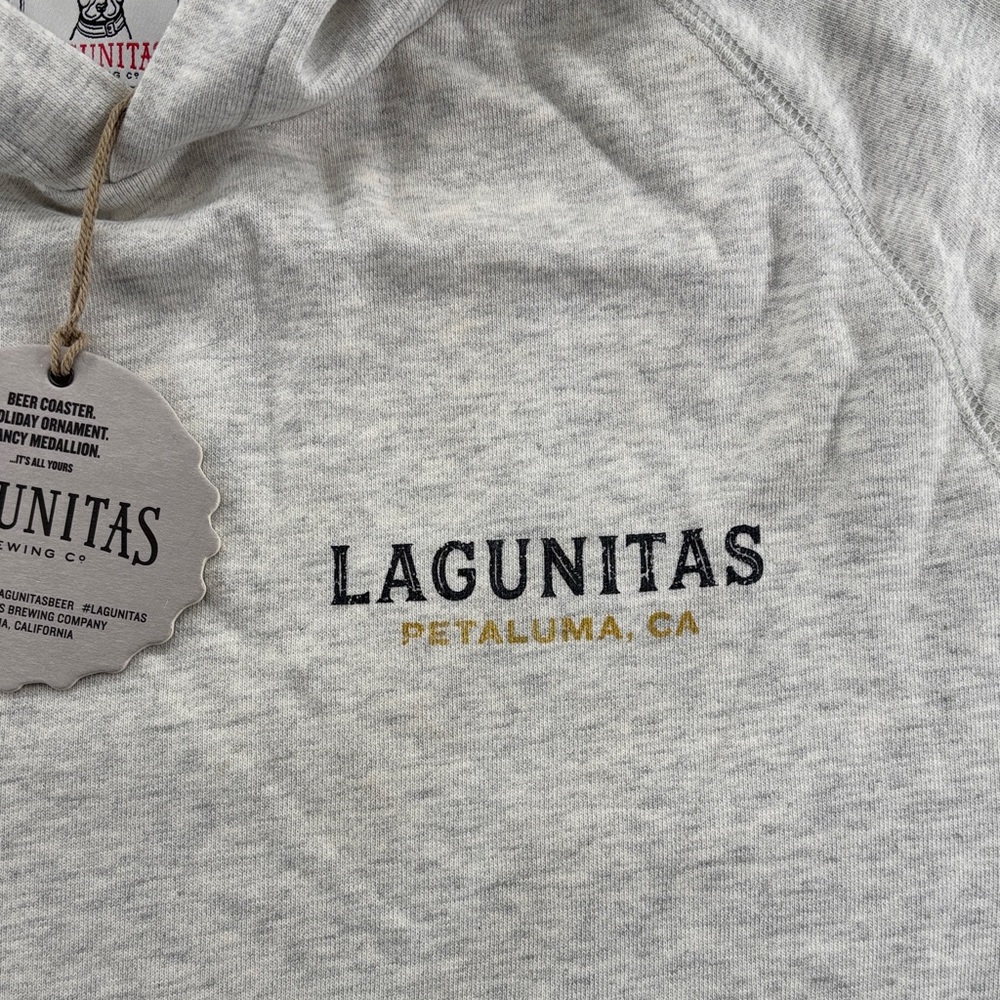 NEW! Lagunitas Men's Light Gray Pullover Hoodie - Large - Picture 5 of 11